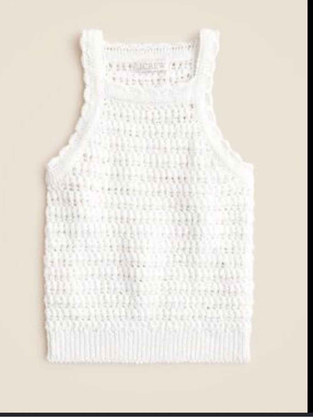 J. Crew Montauk Crochet Tank Top